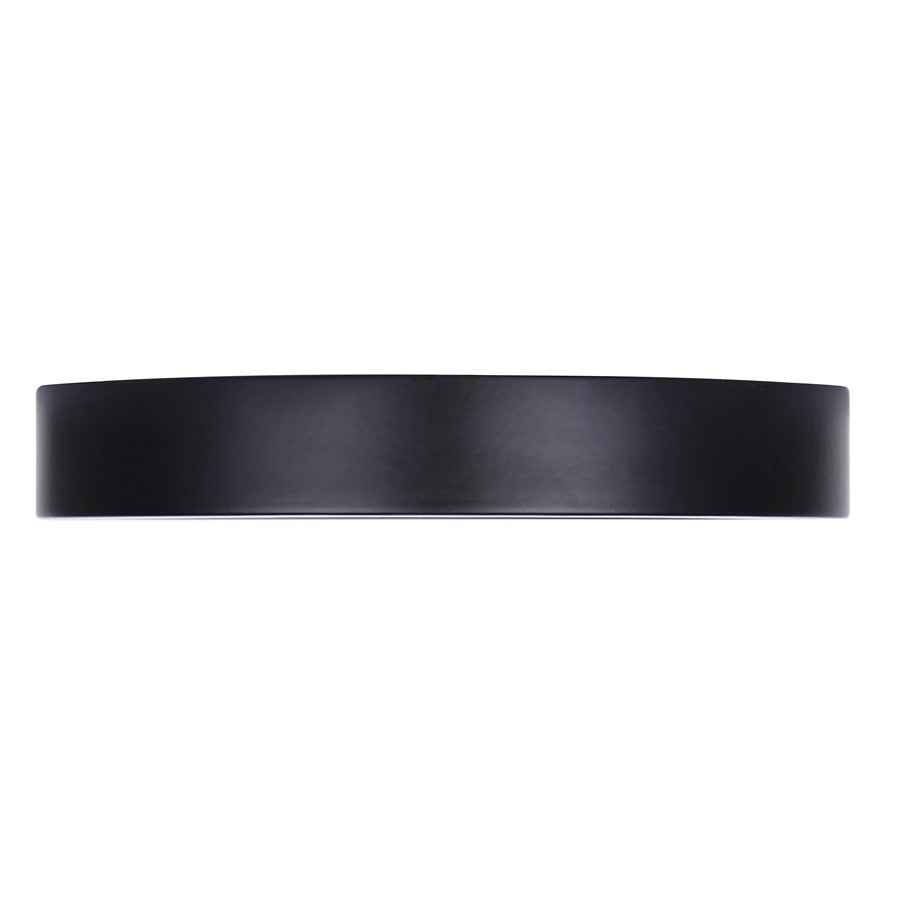 Canarm Madison 5in 1-Light LED Flush Mount | Matte Black with PVC Lens | Kitchen & Bathroom | Model DL-5F-10S-BK-C