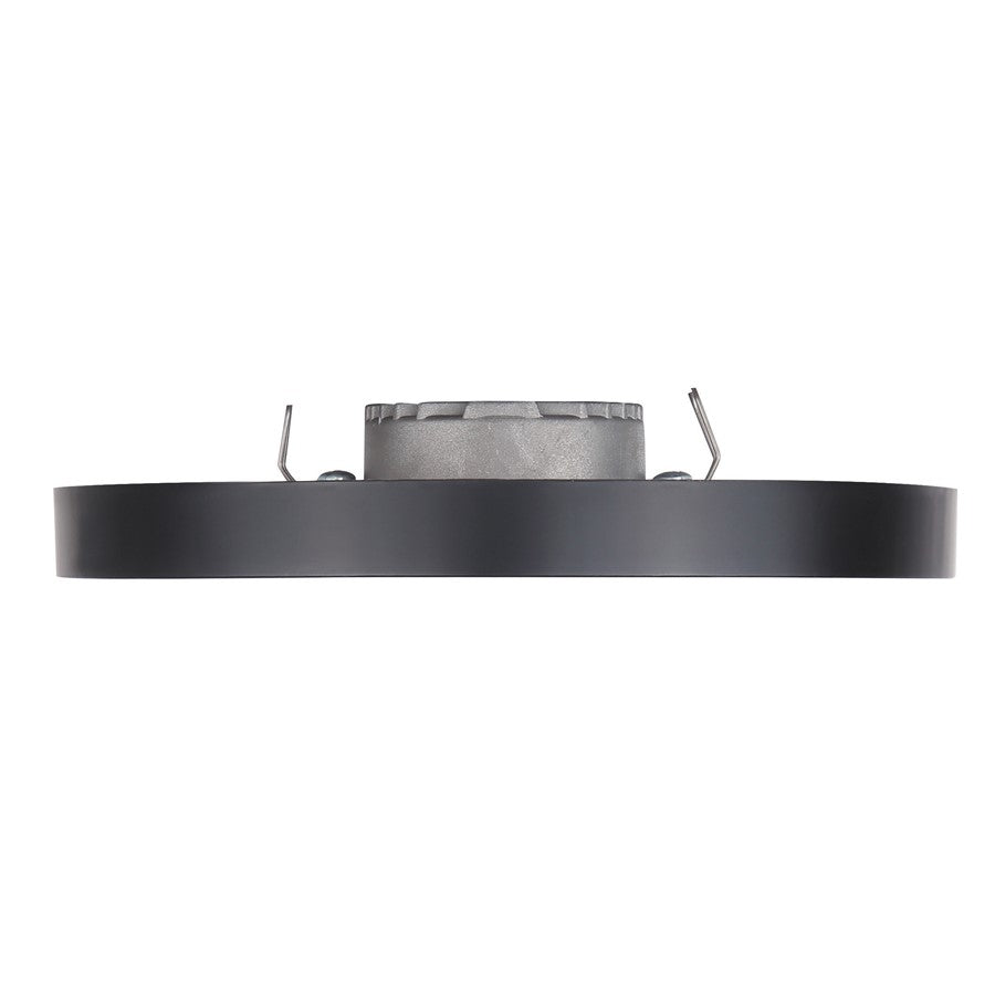 Canarm Madison 5in 1-Light LED Flush Mount | Matte Black with PVC Lens | Kitchen & Bathroom | Model DL-5F-10S-BK-C