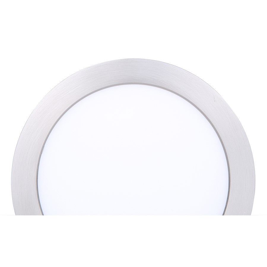 Canarm Madison 5in 1-Light LED Flush Mount | Brushed Nickel with PVC Lens | Living Room & Kitchen | Model DL-5F-10S-BN-C