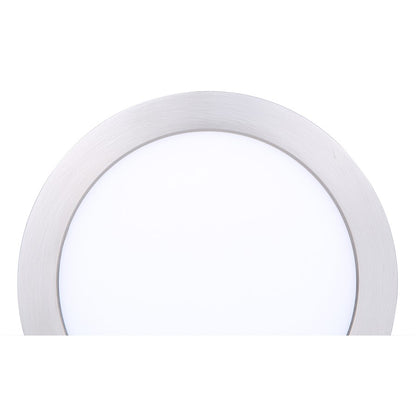 Canarm Madison 5in 1-Light LED Flush Mount | Brushed Nickel with PVC Lens | Living Room & Kitchen | Model DL-5F-10S-BN-C