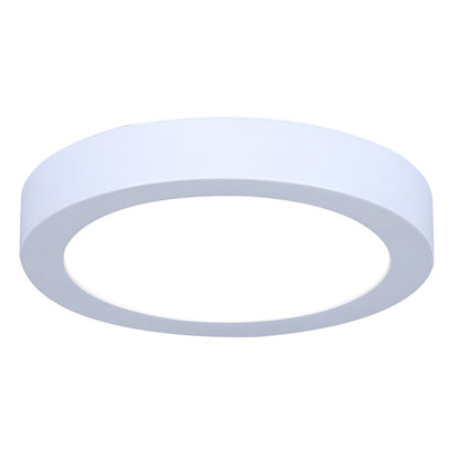 Canarm Madison 5in 1-Light LED Flush Mount | White with PVC Lens | Kitchen & Bathroom | 5 x 5 x 0.9 in, Dimmable 2700K-5000K | Model DL-5F-10S-WH-C