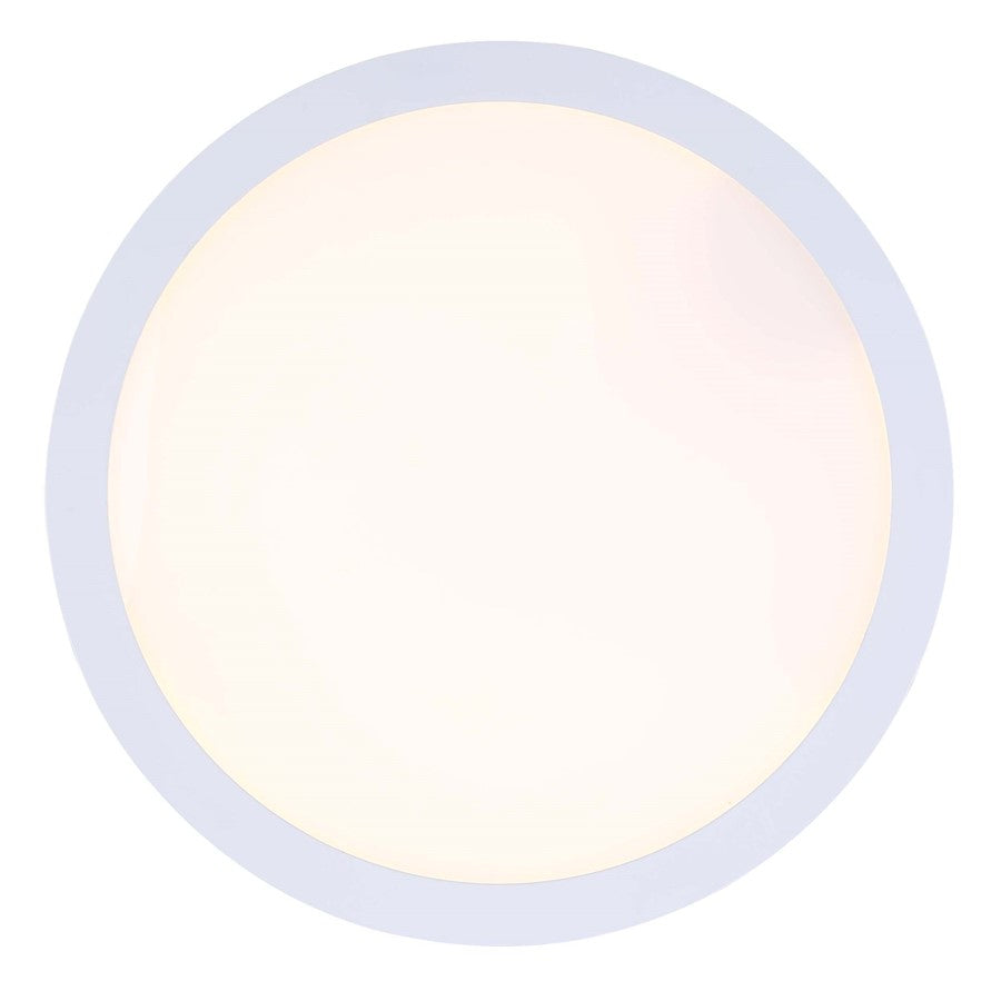 Canarm Madison 5in 1-Light LED Flush Mount | White with PVC Lens | Kitchen & Bathroom | 5 x 5 x 0.9 in, Dimmable 2700K-5000K | Model DL-5F-10S-WH-C