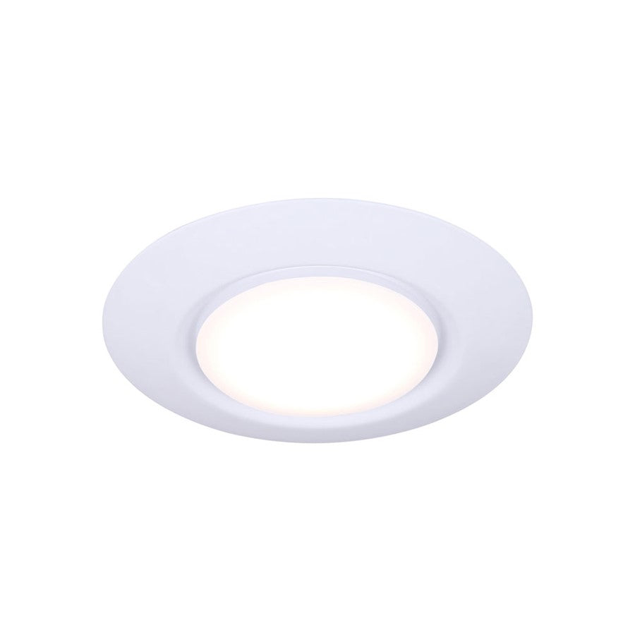 Canarm 6in 1-Light LED Recessed Flush Mount | White Finish | Hallway & Bathroom Ceiling Light | 7.5 x 7.5 x 0.75 in | Model DL-6-15DCB-WH-2