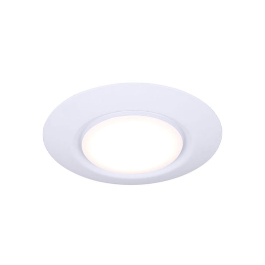 Canarm 6in 1-Light LED Recessed Flush Mount | White Finish | Hallway & Bathroom Ceiling Light | 7.5 x 7.5 x 0.75 in | Model DL-6-15DCB-WH-2