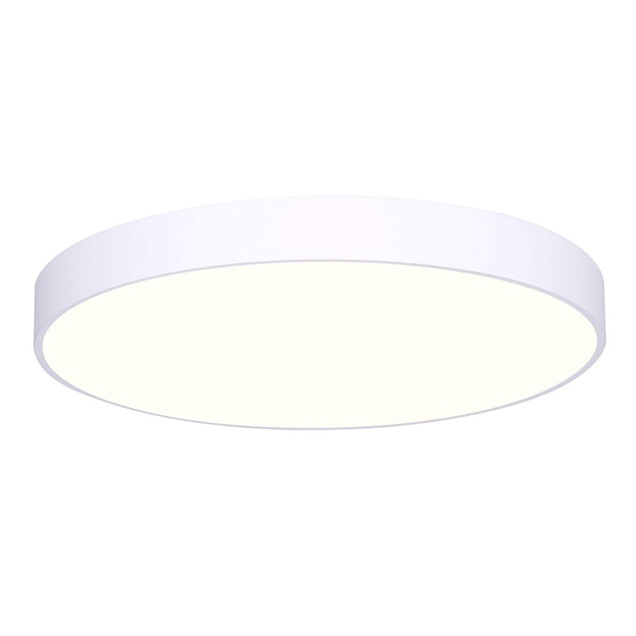 Canarm Madison 6in 1-Light Flush Mount | Modern Matte White and PC Lens | Kitchen & Hallway Ceiling | 6 x 6 x 1 in | Model DL-6F-10WS-WH-C