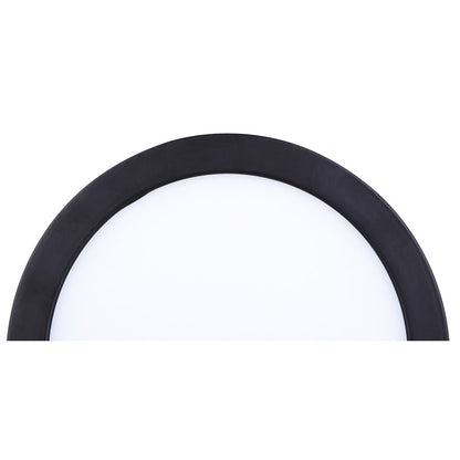Canarm Madison 7in 1-Light Flush Mount | Modern Matte Black and PVC Lens | Kitchen & Bedroom Ceiling | 7 x 7 x 0.88 in | Model DL-7F-15S-BK-C