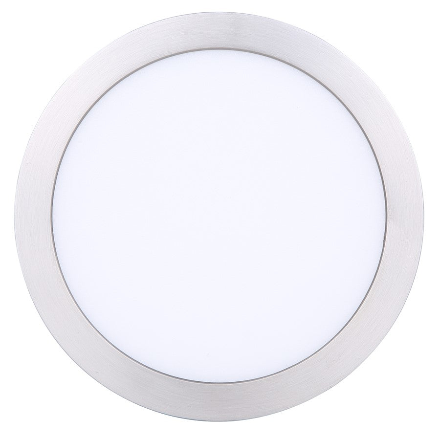 Canarm Madison 7in 1-Light LED Flush Mount | Brushed Nickel | Bedroom & Hallway Ceiling Light | 1200 Lumens, 5CCT, Dimmable | Model DL-7F-15S-BN-C