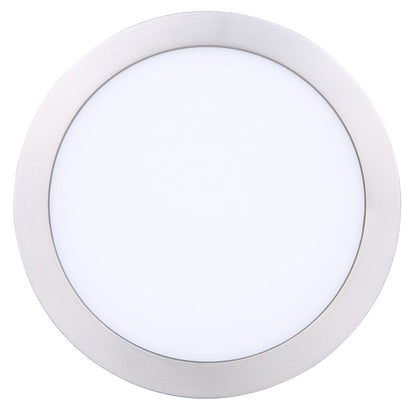 Canarm Madison 7in 1-Light LED Flush Mount | Brushed Nickel | Bedroom & Hallway Ceiling Light | 1200 Lumens, 5CCT, Dimmable | Model DL-7F-15S-BN-C