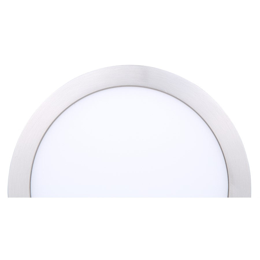 Canarm Madison 7in 1-Light LED Flush Mount | Brushed Nickel | Bedroom & Hallway Ceiling Light | 1200 Lumens, 5CCT, Dimmable | Model DL-7F-15S-BN-C