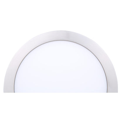 Canarm Madison 7in 1-Light LED Flush Mount | Brushed Nickel | Bedroom & Hallway Ceiling Light | 1200 Lumens, 5CCT, Dimmable | Model DL-7F-15S-BN-C