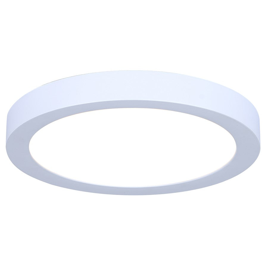 Canarm Madison 7in 1-Light LED Flush Mount | White | Bedroom & Hallway Ceiling Light | 1200 Lumens, 5CCT, Dimmable | Model DL-7F-15S-WH-C