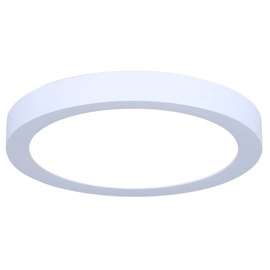 Canarm Madison 7in 1-Light LED Flush Mount | White | Bedroom & Hallway Ceiling Light | 1200 Lumens, 5CCT, Dimmable | Model DL-7F-15S-WH-C