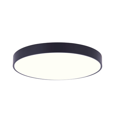 Canarm Madison 8in 1-Light LED Flush Mount | Matte Black with PVC Lens | Bathroom & Entryway Ceiling Light | 1180 Lumens | Model DL-8F-15WS-BK-C