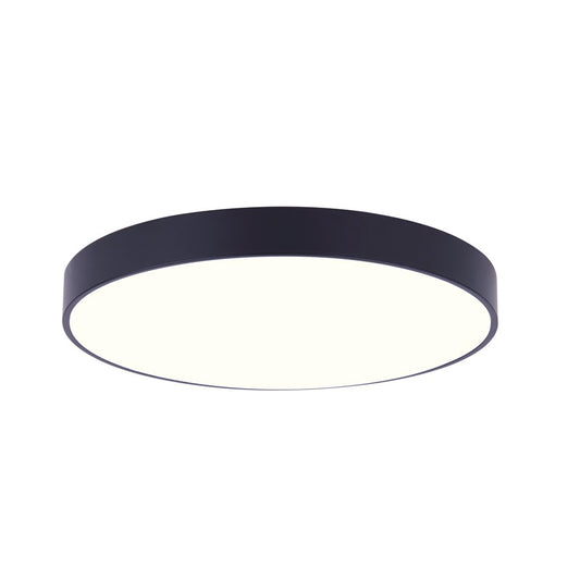 Canarm Madison 8in 1-Light LED Flush Mount | Matte Black with PVC Lens | Bathroom & Entryway Ceiling Light | 1180 Lumens | Model DL-8F-15WS-BK-C