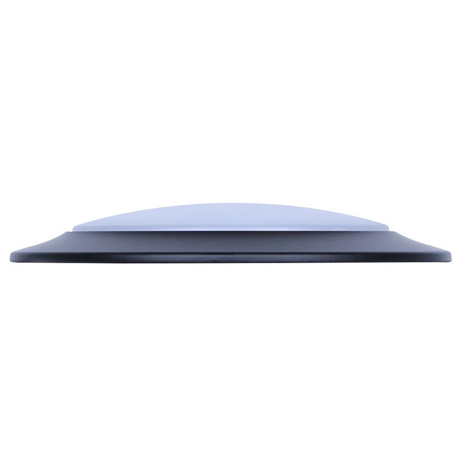 Canarm Madison 7.28in 1-Light LED Flush Mount | Matte Black and White Acrylic | Bathroom & Kitchen Ceiling Light | Model DL6151BK