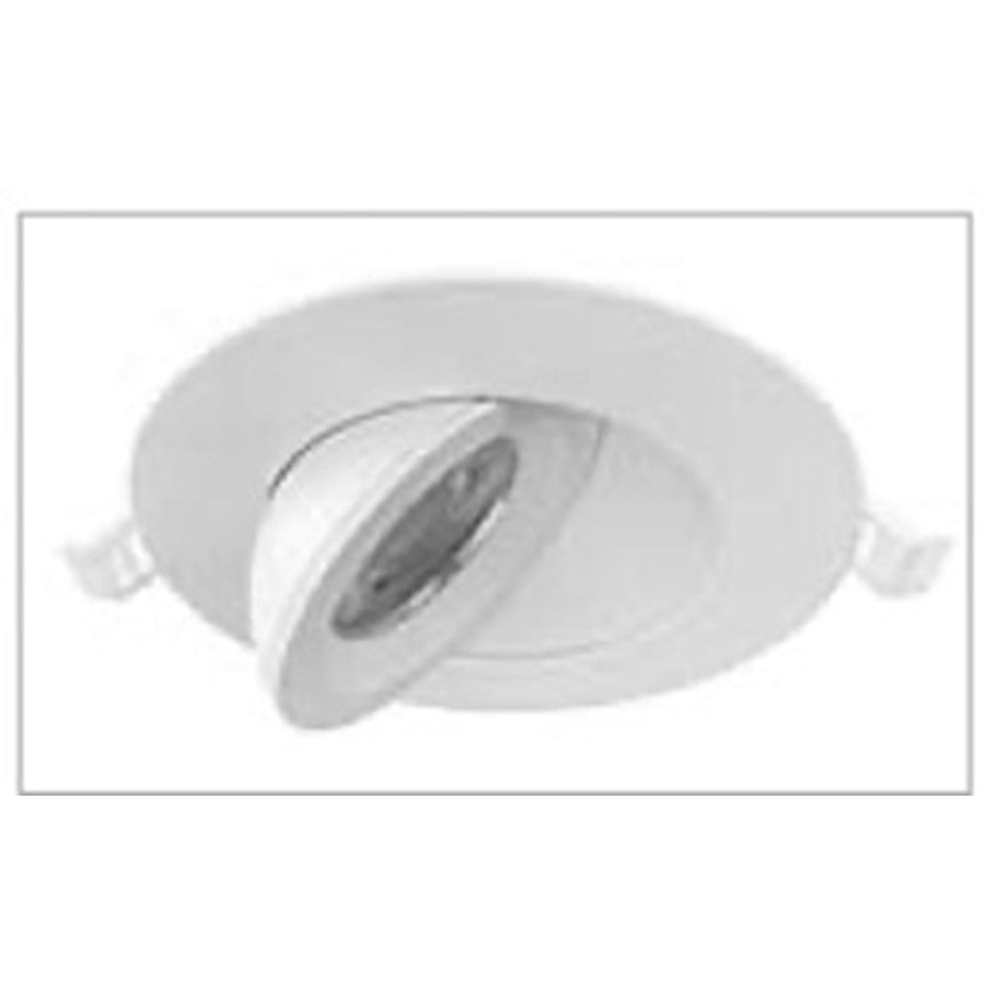 Canarm Madison 5.43in 1-Light Recessed LED Disc Light | White Finish | Bathroom & Covered Patio | 700 Lumens, 5CCT, Dimmable | Model GBD409WH
