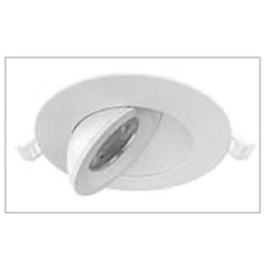 Canarm Madison 5.43in 1-Light Recessed LED Disc Light | White Finish | Bathroom & Covered Patio | 700 Lumens, 5CCT, Dimmable | Model GBD409WH