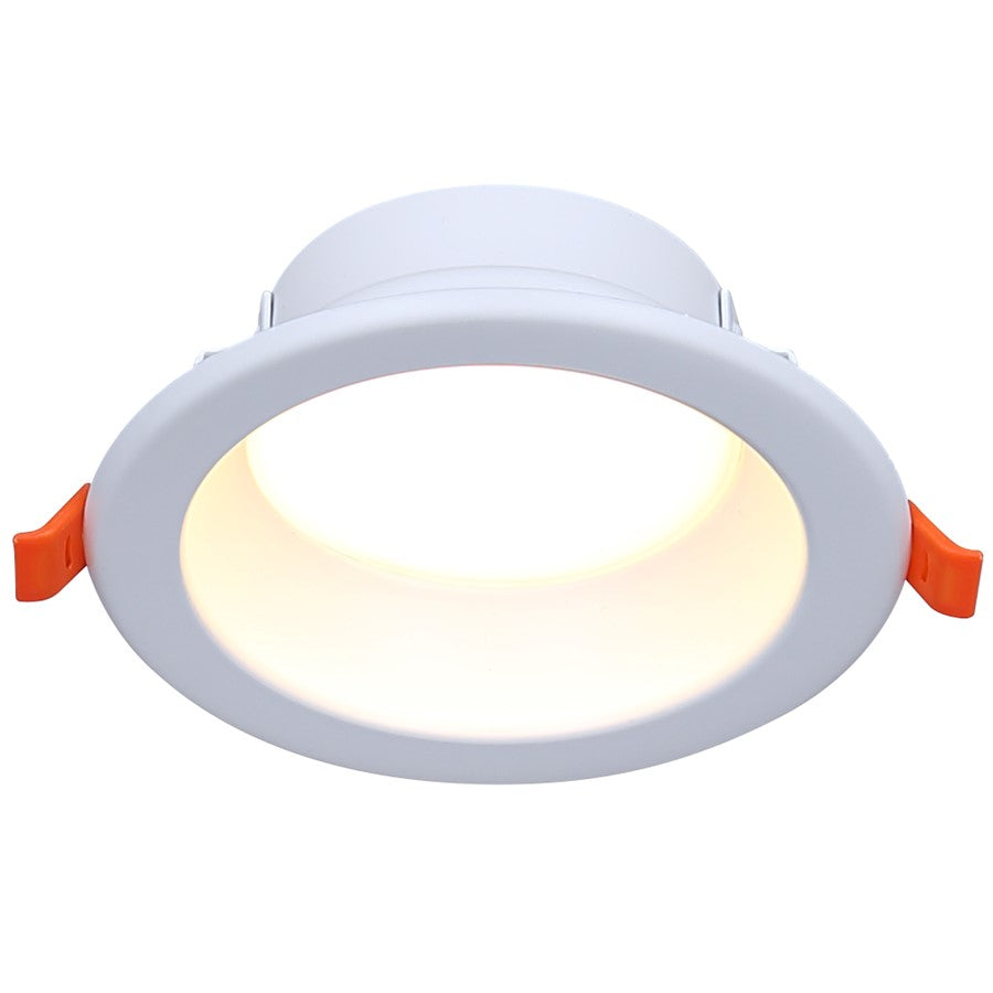 Canarm Madison 4.17in 1-Light Recessed LED Light | White Finish | Bathroom & Kitchen | Integrated LED, Wet Rated | Model HLD415WH