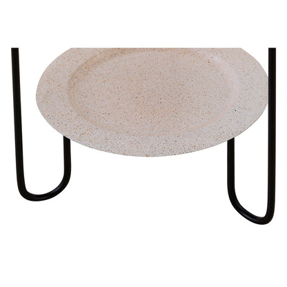Canarm Shylah 17.5in Round Side Table | Black Iron Frame & Natural Wood Top | Living Room & Bedroom | 17.5 x 17.5 x 22.25 in | Model HSD-10685-A
