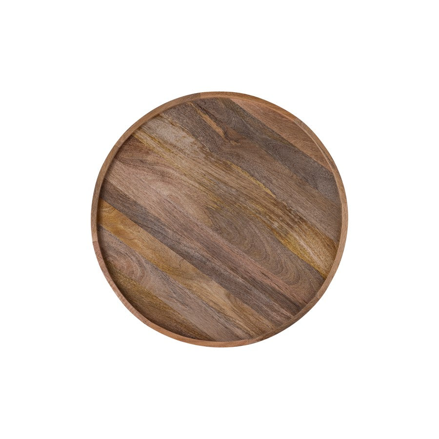 Canarm Calin 31.5in Round Coffee Table | Black Iron Frame & Natural Wood Top | Living Room & Family Room | 31.5 x 31.5 x 19.5 in | Model HSD-10732