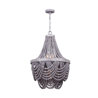 Canarm Kipling 18in 6-Light Chandelier | Gray Metal | Dining Room & Living Room | 18 x 18 x 28 in | Model ICH1001A06BGY18