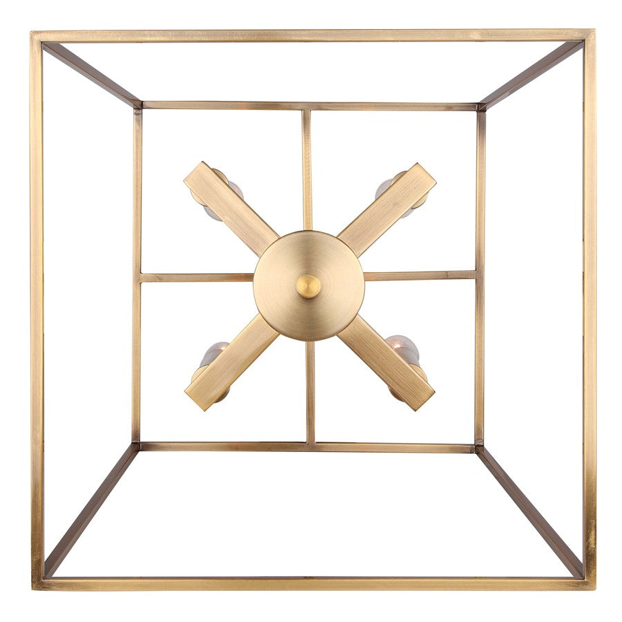 Canarm Coco 14in 4-Light Chandelier | Modern Gold Metal | Dining Room & Living Room | 14 x 14 x 23 in | Model ICH1034A04GD14