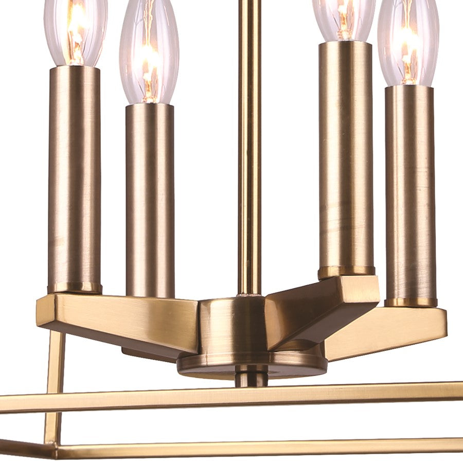 Canarm Coco 14in 4-Light Chandelier | Modern Gold Metal | Dining Room & Living Room | 14 x 14 x 23 in | Model ICH1034A04GD14