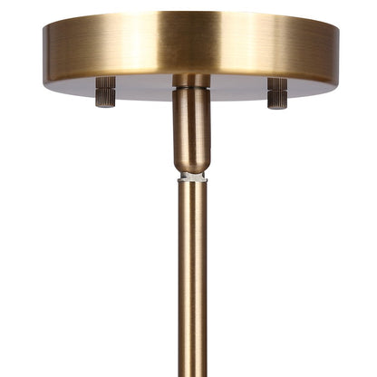 Canarm Harken 23in 3-Light Chandelier | Mid-Century Matte Black and Gold Steel | Dining Room & Kitchen Island | Model ICH1145A03BKG