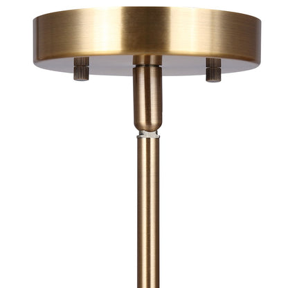 Canarm Harken 26in 5-Light Chandelier | Mid-Century Matte Black and Gold Steel | Dining Room & Living Room | 26 x 26 x 15.5 in | Model ICH1145A05BKG