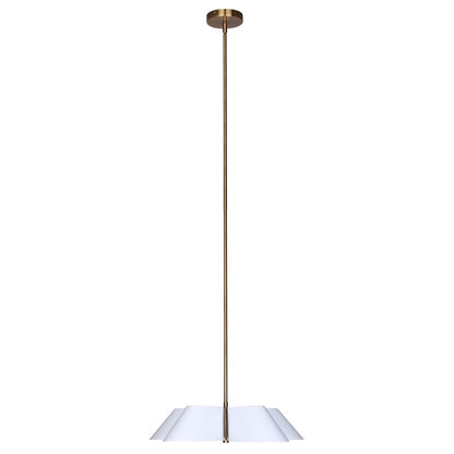 Canarm Daxton 21.5in 5-Light Chandelier | Contemporary Matte White and Gold Steel+Aluminum | Dining Room & Kitchen Island | Model ICH1146A05WHG