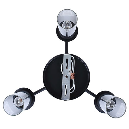 Canarm Benson 16in 3-Light Chandelier | Matte Black and Clear Glass | Kitchen & Dining Room | 16 x 16 x 14 in | Model ICH1205A03BK