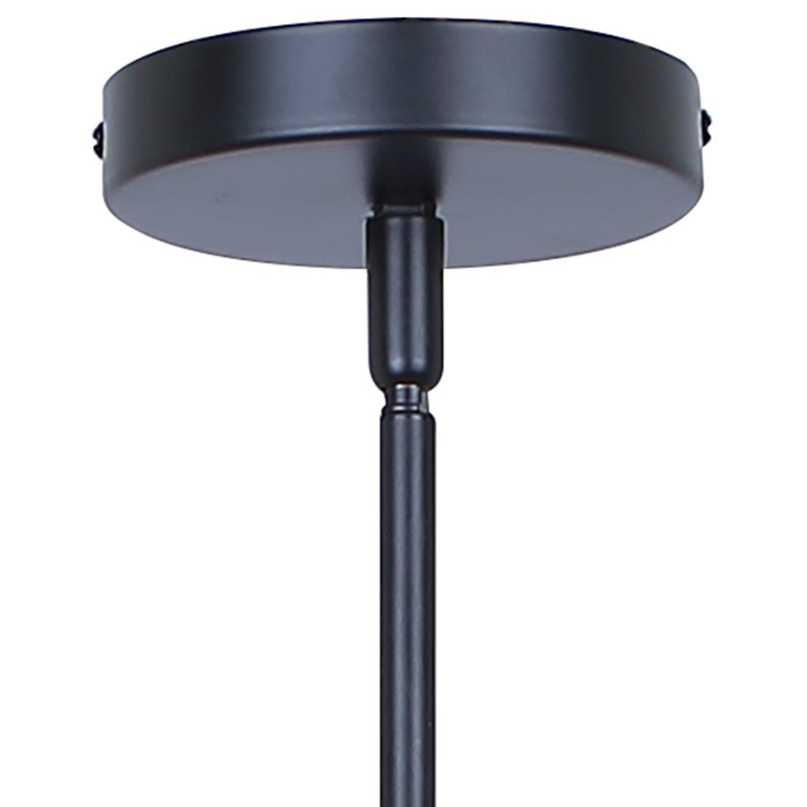 Canarm Benson 16in 3-Light Chandelier | Matte Black and Clear Glass | Kitchen & Dining Room | 16 x 16 x 14 in | Model ICH1205A03BK