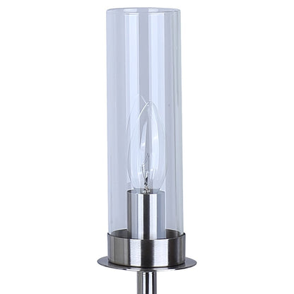 Canarm Benson 16in 3-Light Chandelier | Brushed Nickel and Clear Glass | Kitchen & Dining Room | 16 x 16 x 14 in | Model ICH1205A03BN