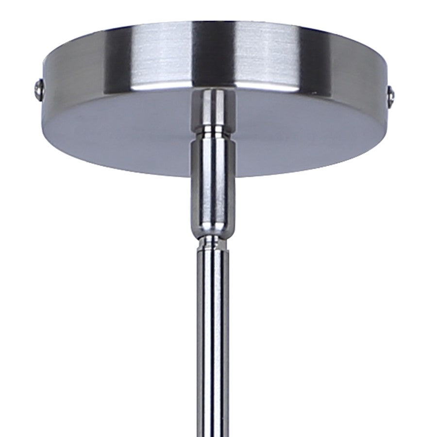 Canarm Benson 16in 3-Light Chandelier | Brushed Nickel and Clear Glass | Kitchen & Dining Room | 16 x 16 x 14 in | Model ICH1205A03BN
