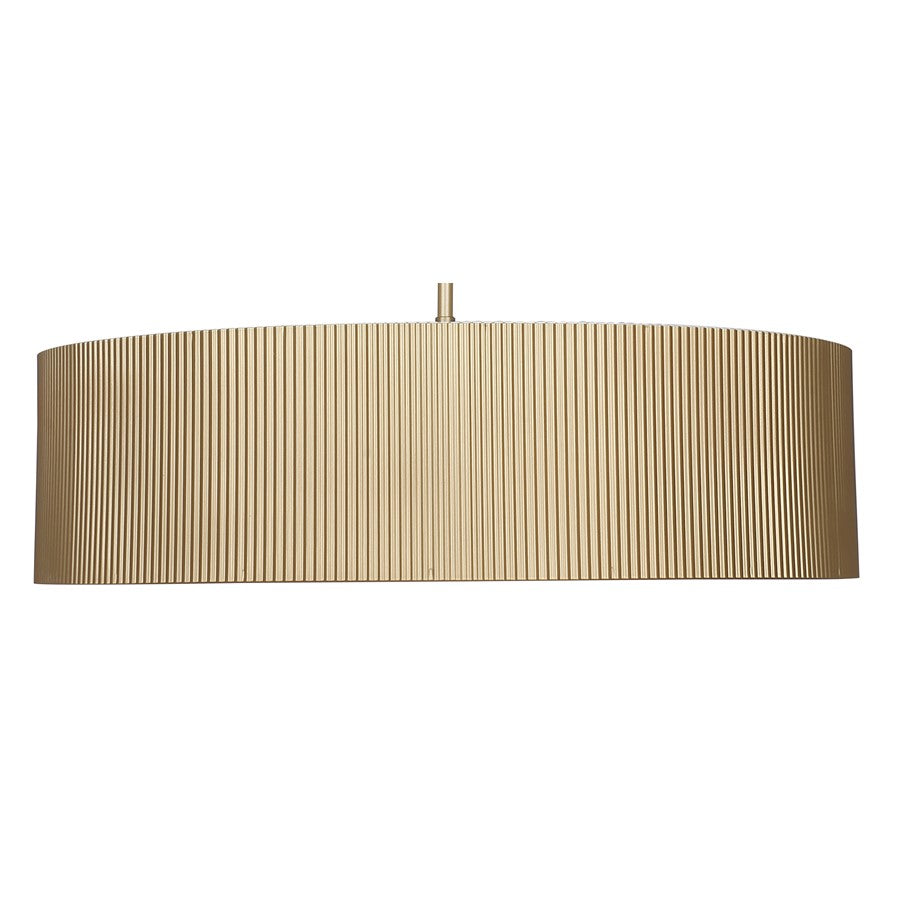 Canarm Scarlett 22in 3-Light Chandelier | Painted Gold and Ribbed Metal Shade | Dining Room & Kitchen Island | 22 x 22 x 15 in | Model ICH1208A03PGD22