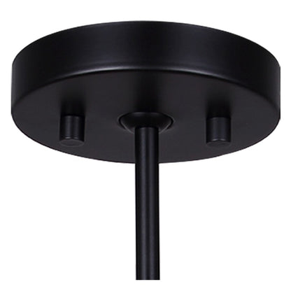 Canarm Mackenna 26in 6-Light Chandelier | Matte Black and Alabaster Glass | Dining Room & Living Room | 26 x 26 x 22 in | Model ICH1229A06BK