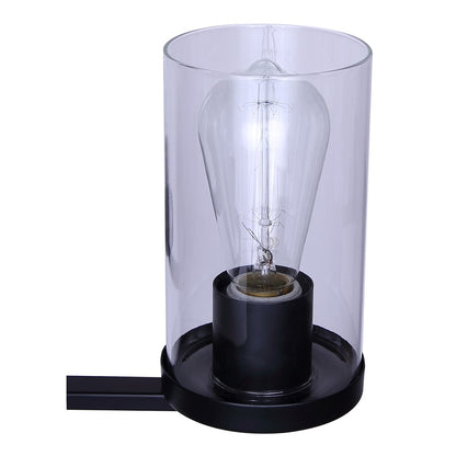 Canarm Britton 21in 5-Light Chandelier | Matte Black and Clear Glass | Dining Room & Kitchen Island | 21 x 21 x 18 in | Model ICH1234A05BK