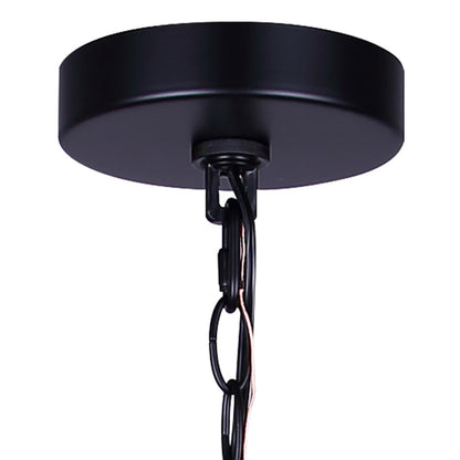 Canarm Britton 21in 5-Light Chandelier | Matte Black and Clear Glass | Dining Room & Kitchen Island | 21 x 21 x 18 in | Model ICH1234A05BK