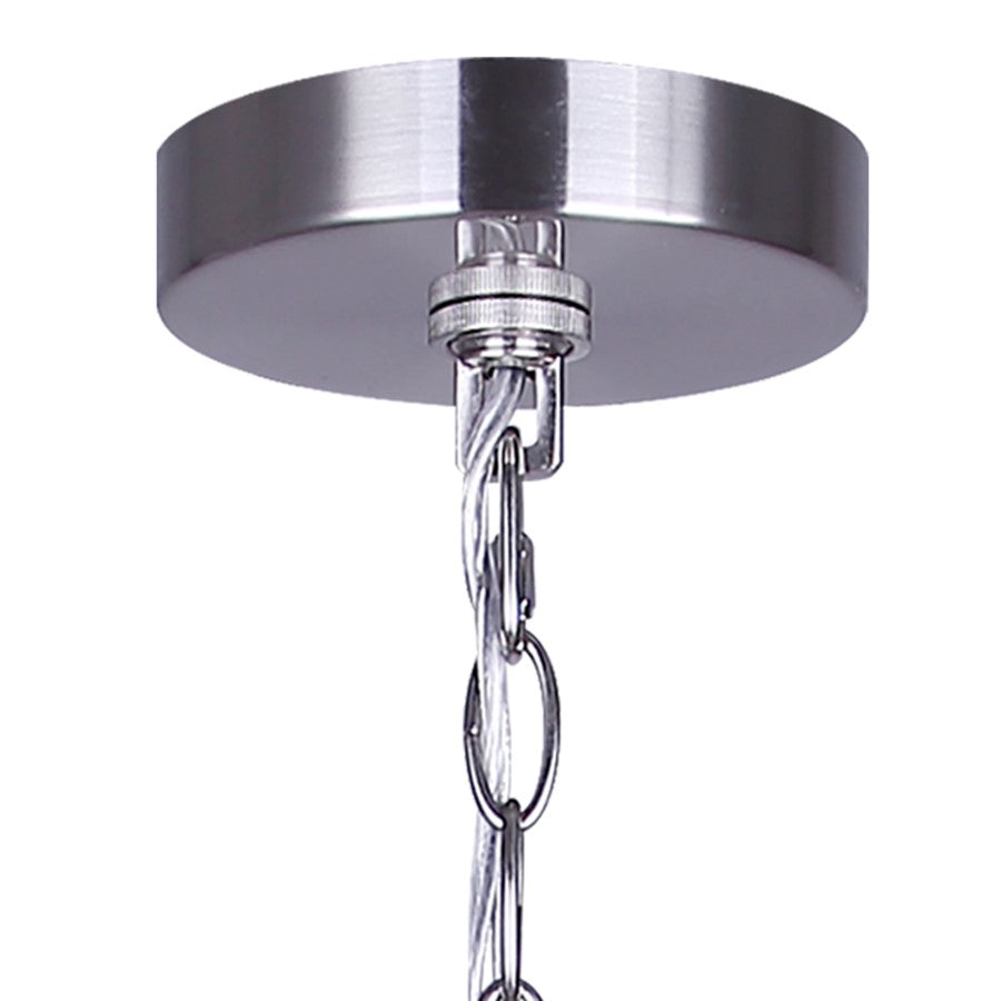 Canarm Britton 21in 5-Light Chandelier | Brushed Nickel and Clear Glass | Dining Room & Kitchen Island | 21 x 21 x 18 in | Model ICH1234A05BN