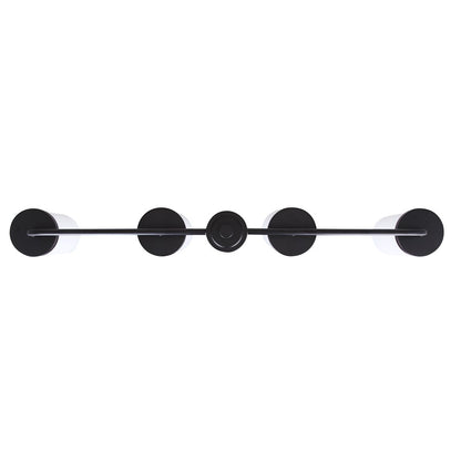 Canarm Malloy 4-Light 23.25in Chandelier | Matte Black Metal with Opal Glass Shades | Dining Room & Kitchen | Adjustable Height | Model ICH2029B04BK