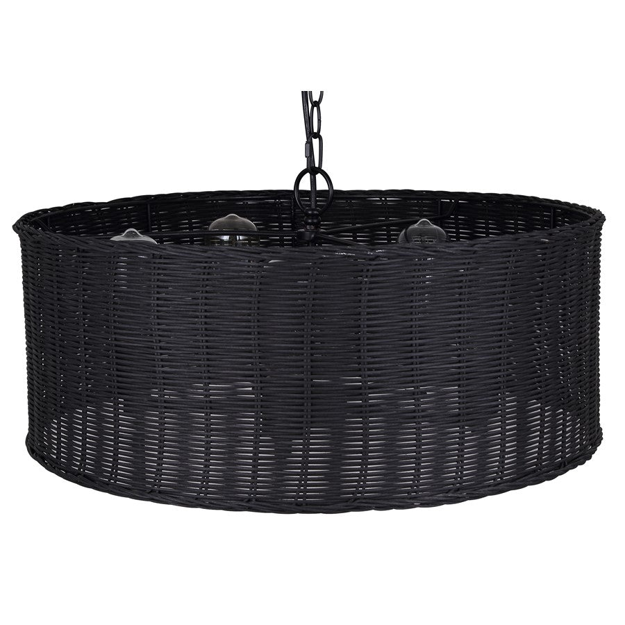 Canarm Granna 23in 5-Light Chandelier | Modern Boho Black Steel | Bedroom & Dining Room | 23 x 23 x 10.5 in | Model ICH2177B05BK23