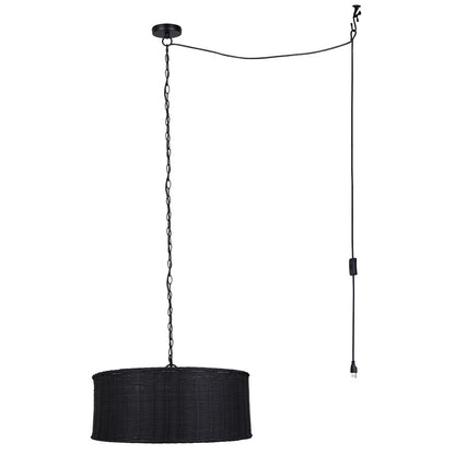 Canarm Granna 23in 5-Light Chandelier | Modern Boho Black Steel | Bedroom & Dining Room | 23 x 23 x 10.5 in | Model ICH2177B05BK23