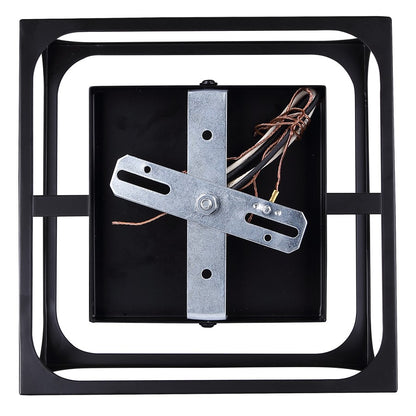 Canarm Zelie 13.75in 3-Light Chandelier | Industrial Matte Black Open-Cage Steel | Dining Room & Kitchen Island | Model ICH2180B03BK14
