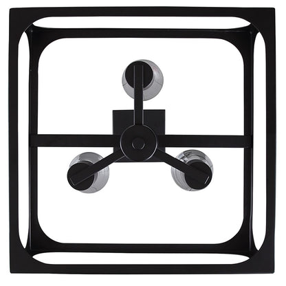 Canarm Zelie 13.75in 3-Light Chandelier | Industrial Matte Black Open-Cage Steel | Dining Room & Kitchen Island | Model ICH2180B03BK14