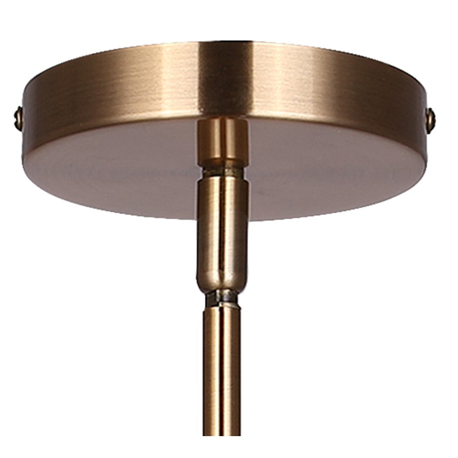 Canarm Mia 18in 3-Light Chandelier | Gold Steel and Natural Rattan Drum Shade | Kitchen Island & Dining Room | Model ICH2207B03GD18
