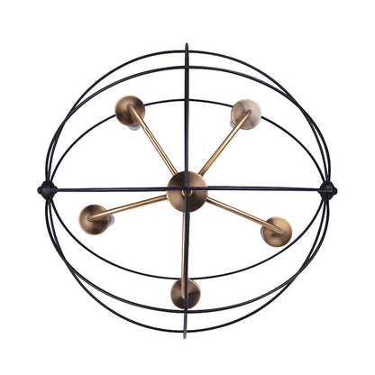 Canarm Sumerside 5-Light Chandelier | Matte Black & Gold Metal | Dining Room & Kitchen Island | 25 x 26 in | Model ICH282B05BKG25