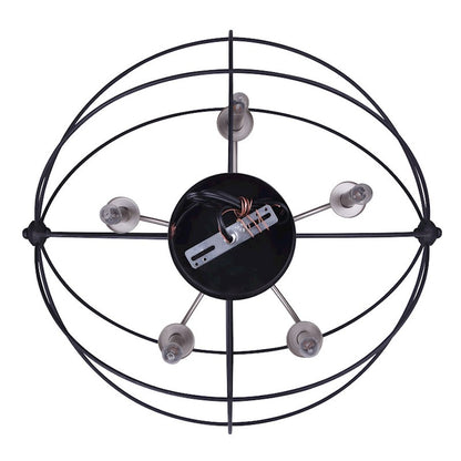 Canarm Sumerside 5-Light Chandelier | Matte Black & Brushed Nickel Metal | Dining Room & Kitchen Island | 25 x 26 in | Model ICH282B05BKN25