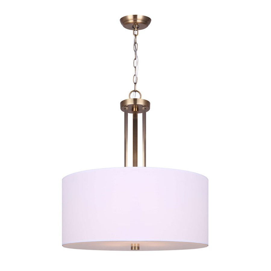 Canarm River 18in 3-Light Chandelier | Gold Steel and Glass | Dining Room & Kitchen Island | 18 x 18 x 21 in | Model ICH578A03GD18