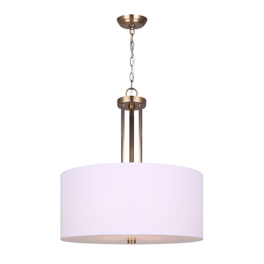 Canarm River 18in 3-Light Chandelier | Gold Steel and Glass | Dining Room & Kitchen Island | 18 x 18 x 21 in | Model ICH578A03GD18