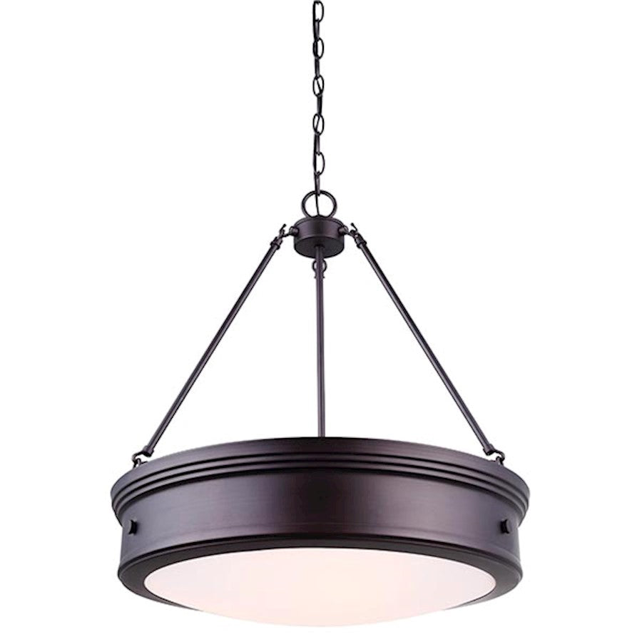 Canarm Boku 20in 4-Light Chandelier | Oil Rubbed Bronze and Clear Glass | Dining Room & Living Room | 20 x 24 in | Model ICH624A04ORB20